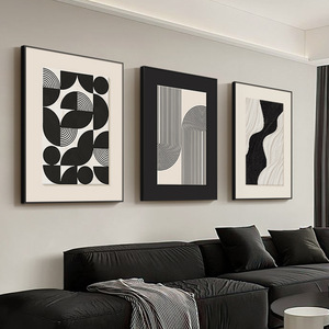 Peinture abstraite de luxe sur toile avec cadre flottant moderne pour la décoration de la chambre à coucher et du salon - Product Image 4