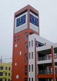 Architektonische Turm-Uhr im Europäischen Stil Außenwanduhr Hochhaus-Technik-Uhr Funkuhrwerk Analog Metall