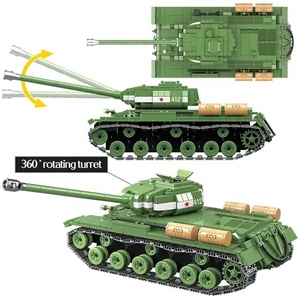 Nhựa Tank khối xây dựng quân sự IS-2M xe tăng hạng nặng quân đội WEA Pon Xe tăng quân sự gạch đồ chơi đồ chơi giáo dục trẻ em - Product Image 6