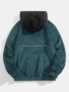 Heavyweight Cotton Oversized Hooded Double-Sided Fleece Winter Unisex Hoodie Custom Embroidery Breathable Pocket Pullover - Product Image 2