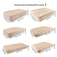 Matelas auto-gonflant surélevé pour camping extérieur, matelas pneumatique, mobilier de maison, pompe à air intégrée, pliable, conception épaissie à une touche