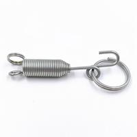 Serrure à ressort multifonctionnelle pour porte de cage à animaux avec anneau, loquet à ressort extensible avec crochet pour porte de cage à animaux, serrure à ressort en spirale