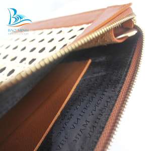 Bolso de mano de cuero con correas de ratán para mujer, Cartera de lujo a la moda, de fabricante, 2023 - Product Image 3