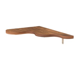 Wooden <b>Wall</b> <b>Mounted</b> <b>Shelves</b> Brown Rectangle Durable Storage Display For Living Room Bedroom - Product Image 2