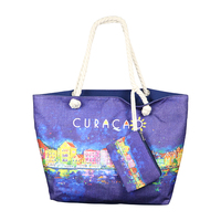 Sac souvenir de mer océan en toile de luxe personnalisé grand sac de plage fourre-tout d'été logo personnalisé