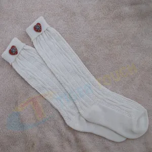 Çorap edelweiss çiçekli broş kanca trachten çorap