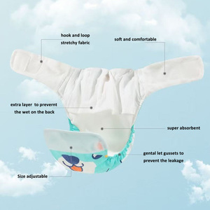 Celana popok bayi baru lahir, pakaian dalam latihan toilet balita, celana popok kain bayi baru lahir tahan air dapat dicuci dan Loop anak laki-laki dan perempuan - Product Image 3