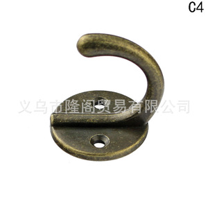 C3 4 Wall <b>Hook</b> Zinc Alloy Round Single <b>Hook</b> <b>Black</b> Antique Green For Clothing Furniture Wall Mounted - Product Image 4