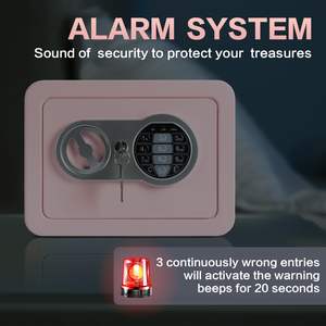 Mini-coffre-fort numérique ignifuge pour clés, argent et objets électroniques, avec serrure à minuterie, pour bureau et domicile, idéal pour enfants - Product Image 3