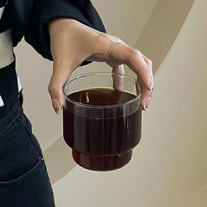 Bicchiere per Caffè <span class=keywords><strong>Freddo</strong></span> 56H Stile Instagram Bottiglia d'Acqua in Vetro Resistente al Calore Impilabile Tazza da Ristorante per Cold Brew <span class=keywords><strong>Latte</strong></span> - Product Image 3