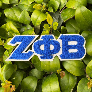 Индивидуальные нашивки с греческими буквами, вышитые на заказ, нашивки с буквами Zeta Phi Beta Sorority, нашивки из синели для одежды - Product Image 3