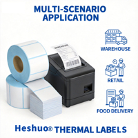 Etiquetas de Envío de Papel Adhesivo Térmico Directo 6x4 (4x6) con Códigos de Barras Impresos Personalizados, Ecológicas y Duraderas para Uso en Supermercados