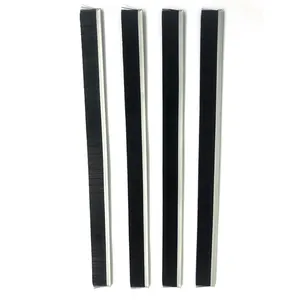 Op Maat Gemaakte Nylon Borstelige Flexibele Aluminium Stripborstel Onder De Poort Zwart Nylon Draadafdichtingsborstel