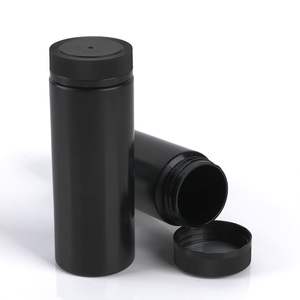 Envase Cilíndrico Negro de HDPE de 100ml 150ml 200ml para Proteína en Polvo, Suplementos, Pastillas, Capacidad Personalizada, Tapa de Rosca - Product Image 6