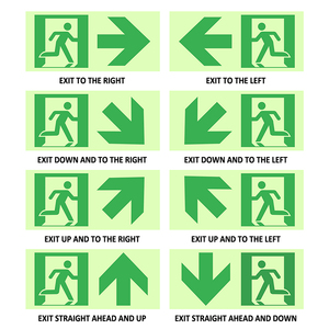 لافتة أمان مضيئة مخصصة من البي في سي، علامة مخرج الطوارئ، ملصق فينيل يتوهج في الظلام - Product Image 4
