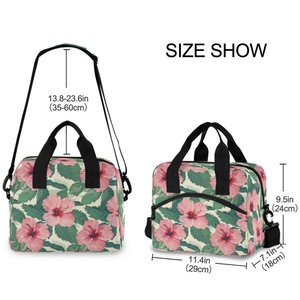 Hawaiian Custom Hau Green Leaves Print Polyester Cooler Bags Thermal Insulated Lunch Cooler Bag 2025 - Product Image 3