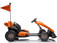 Kart électrique pour enfants McLaren sous licence, batterie 24V10AH, double moteur 775, fonction drift, longueur réglable, voiture de course en plastique