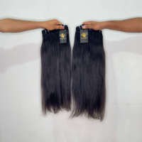 Rambut Manusia Mentah 100% dari Kuil India yang Belum Diproses, Pemasok Bundel Rambut Manusia Lurus Alami Mentah dari Kuil