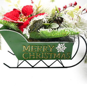 Decoración navideña para el hogar al por mayor, trineo navideño, coche, mesa, decoración de flores - Product Image 2