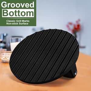Presse à hamburgers ronde de 6,9 pouces en fonte robuste, presse à <span class=keywords><strong>bacon</strong></span>, presse à viande, poignée en bois, plaque de cuisson antiadhésive pour sandwichs - Product Image 3