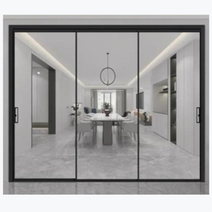 ประตูบาน<span class=keywords><strong>เลื่อน</strong></span>กระจกอลูมิเนียมอัลลอยด์กลางแจ้งทันสมัยพร้อมผิวเหล็กดีไซน์ขนาดใหญ่สำหรับการเข้าถึงมุ้งลวด - Product Image 6