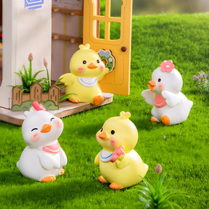 Adornos Decorativos de Micropaisaje, Patitos Amarillos de Resina Pequeños, Decoraciones para Coche, Accesorios para Llaveros, Juguetes de Jardín de Hadas para Niños - Product Image 3