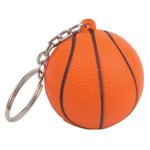 Porte-clés en mousse PU personnalisé avec logo, mini-ball anti-stress promotionnel pour les fans de basketball – Vente chaude - Product Image 1