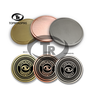 도매 기념 금속 수집품 구리 청동 철 황동 금 은 블랭크 코인 레이저 각인 맞춤형 블랭크 코인 - Product Image 2