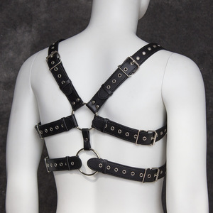 Jouets sexuels pour hommes et femmes, tenues de bondage en cuir, vêtements moulants en PU noir avec clous, à des fins érotiques, en stock. - Product Image 2