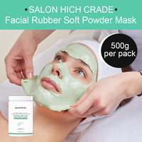 Masque en gelée blanchissant naturel végétalien personnalisé 500g pour SPA, marque privée OEM, poudre de masque facial en gelée cristalline pour le visage, marque privée