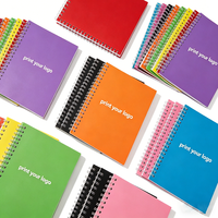 Carnet de notes/agenda à spirale A5/A6 avec couverture rigide, impression de logo personnalisé, 50/100 feuilles