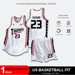 Divisa da Basket Personalizzata per Uomo Resistente allo Sbiadimento - Maglie Sportive con Stampa Duratura per una Maggiore Resistenza - Product Image 2