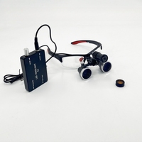 Loupes dentaires 2,5X / 3,5X Loupes binoculaires médicales chirurgicales à fixation sur la tête Lumière LED 5W Loupes dentaires avec boîte en métal
