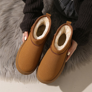 Bottes de neige à semelle épaisse pour femmes, doublées et épaissies, nouveau style, antidérapantes et imperméables, adaptées aux températures hivernales, vente en gros - Product Image 4