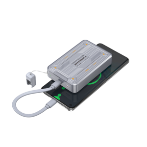 10000mAh Magnetic Wireless Power Bank with Zinc Alloy Stand, 22.5W Fast Charging Metal Finish Portable <b>Charger</b> - Product Image 4