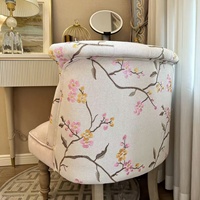 Tabouret de maquillage en bois massif de style français, luxe léger, une place, pour chambre de fille