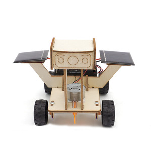 Jouets d'artisanat en bois Puzzles d'énergie <span class=keywords><strong>solaire</strong></span> bricolage 3D voiture en bois assemblage scientifique à vapeur jouets éducatifs pour les enfants - Product Image 4
