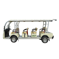Voiturette de golf électrique 11 places, mécanisme différentiel antidérapant à glissement limité, pour un transport continu de groupes.