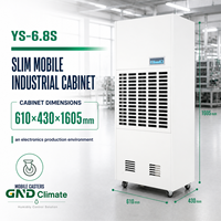 Nouveau déshumidificateur industriel électrique YS-6.8S avec débit d'air de 1800 m³/h et conception mobile pour les zones d'usine et de stockage