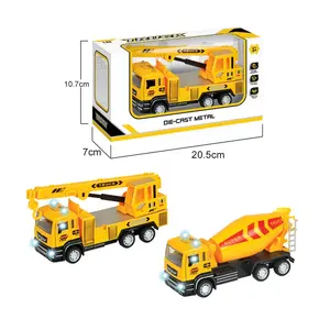 Hochwertige Kid Toy Alloy Pull Back Engineering Truck im Maßstab 1:55 Mini-Simulations modell Druckguss autos