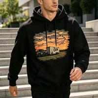 Hoodie Custom Winter Terry Pullover Oversized Boxy dengan Cetak DTG (Direct To Film)