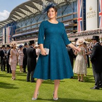 Robe midi taille plus à effet tweed 340 GSM, coupe évasée, manches 3/4, col rond, pour occasions de mariage au Royaume-Uni, OEM 1X-5X