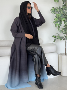 High Quality Islamic Muslim Pleated <strong>Abaya</strong> Modest Dubai Ombre Print <strong>Abaya</strong> for Women - Product Image 3