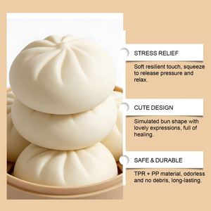 Giant Dumpling <b>Squishy</b> Toy Bun Cute Soft Slow-rebounding Steamed Buns Stress Relief Wholesale Claw Arcade Coin Machine - Product Image 4