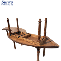 Meilleure vente Table à manger en bois de pin serpentin de style ferme moderne de haute qualité mobilier d'extérieur pour la cuisine et le salon