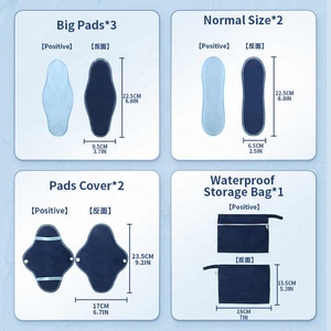 8 pièces/ensemble <span class=keywords><strong>lavable</strong></span> polaire PUL réutilisable période menstruelle tampons ailé culotte doublure fuite garde Super absorption <span class=keywords><strong>serviette</strong></span> hygiénique - Product Image 2