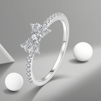 Bijoux fins Moissanite anneaux 925 en argent Sterling en vrac bagues pour filles papillon forme étanche à la main femmes bijoux