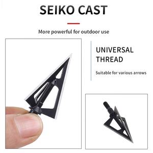 Spg Bắn Cung Đầu Rộng <span class=keywords><strong>3</strong></span> Cố Định Lưỡi <span class=keywords><strong>100</strong></span> Hạt Săn Bắn Bow ID 6.2 Mm Carbon Mũi Tên Kim Loại Mẹo Điểm Đầu Phụ Kiện Ngoài Trời - Product Image 5
