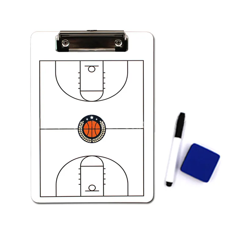 Tabla de autocar Premium, portapapeles táctico de dos lados con marcador de borrado en seco completo y de Media corte para baloncesto