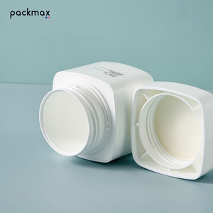 PP <b>plastic</b> minimalist white square cream <b>jars</b> 30g/50g for face cream & cleansing balm-cosmetic packaging - Product Image 2
